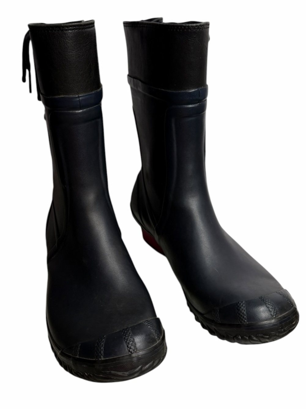 Sorel Black Navy Lace-Up Waterproof Boots with Red Heel - Size 11 - Picture 4 of 12
